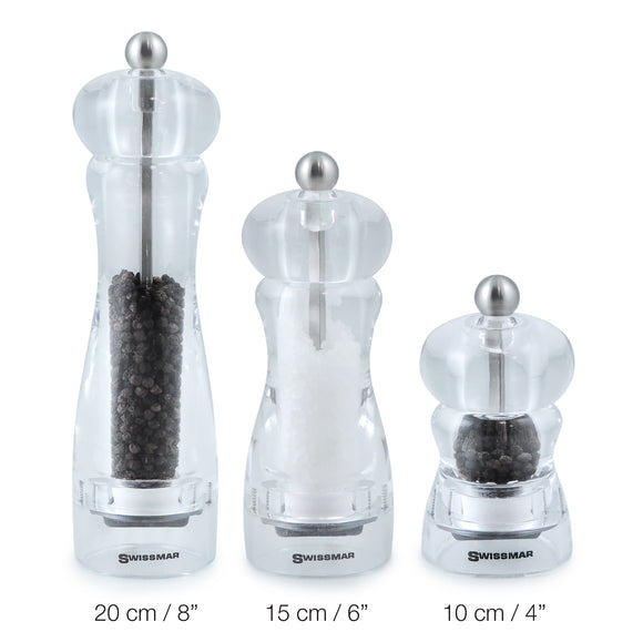 Salt and Pepper Mill | Clear Acrylic | Alice | Swissmar