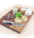 Cheese Serving Board Set | Mini Acacia Wood with Stainless Steel Knife | Swissmar