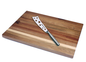 Cheese Serving Board Set | Acacia Wood with Stainless Steel Knife | Swissmar