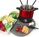 10-Piece Electric Fondue Set | Red Arolla | Swissmar