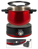 10-Piece Electric Fondue Set | Red Arolla | Swissmar