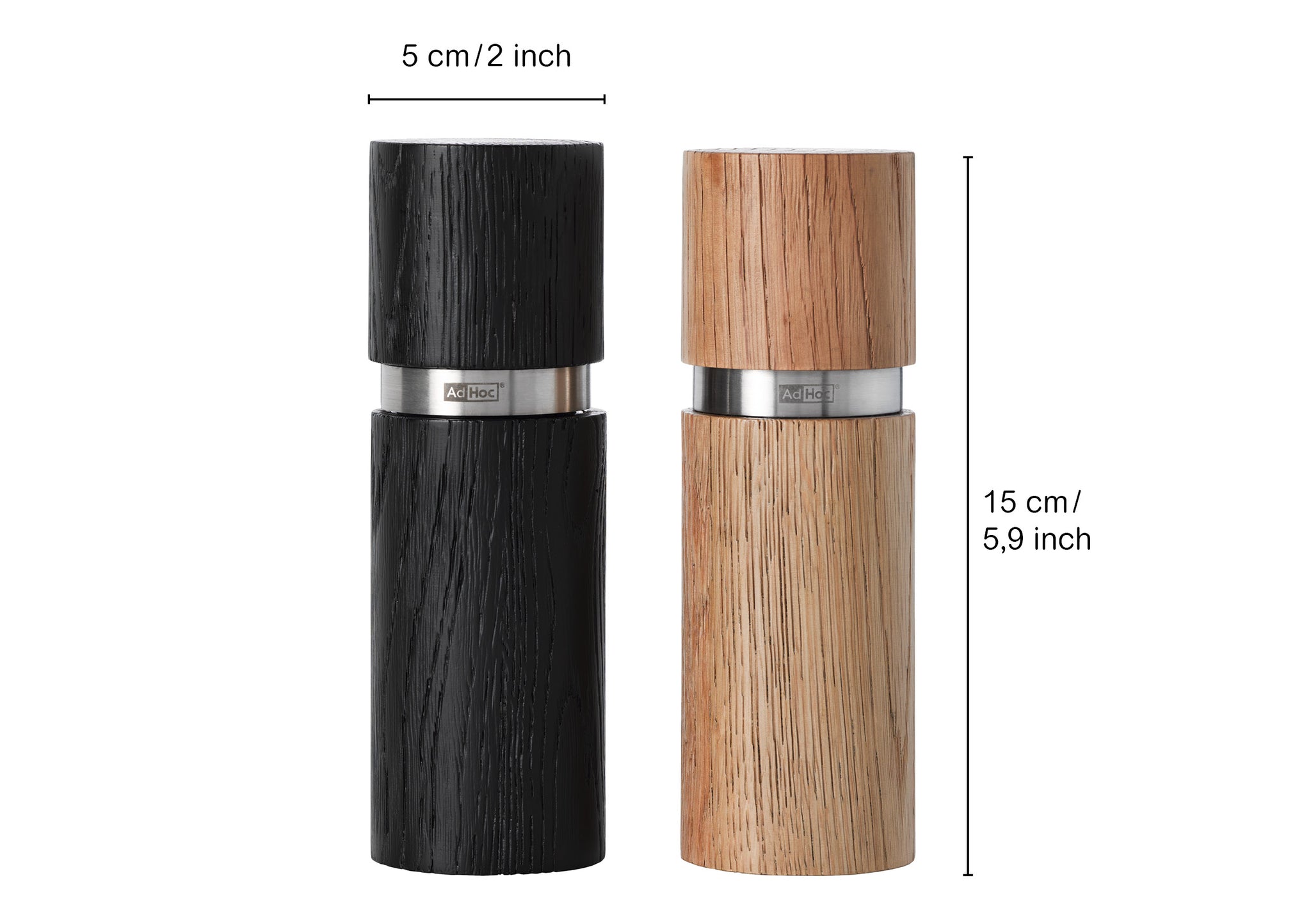 AdHoc Textura Salt and Pepper Mill Set