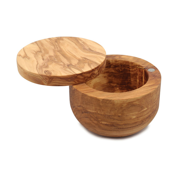 Salt Keeper | Magnetic Swivel Lid | Olive Wood | Siena | Swissmar