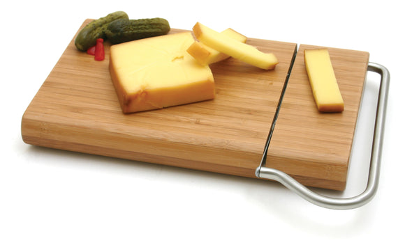 Cheese Serving Board | Bamboo with Stainless Steel Slicer Blade | Swissmar