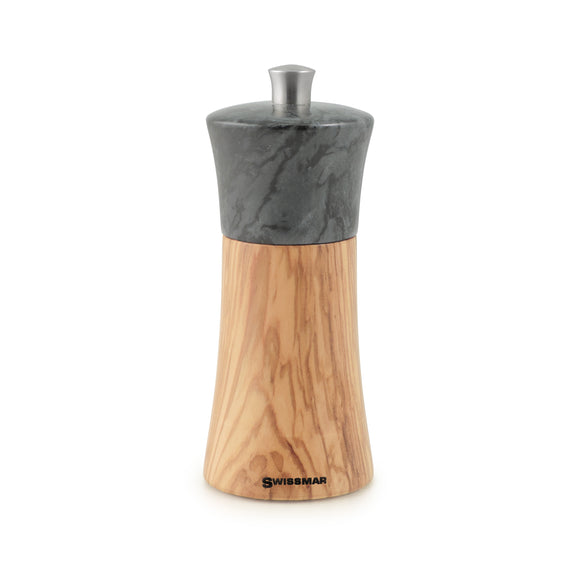 Salt and Pepper Mill | Olive Wood with Granite Top | Torre | Swissmar