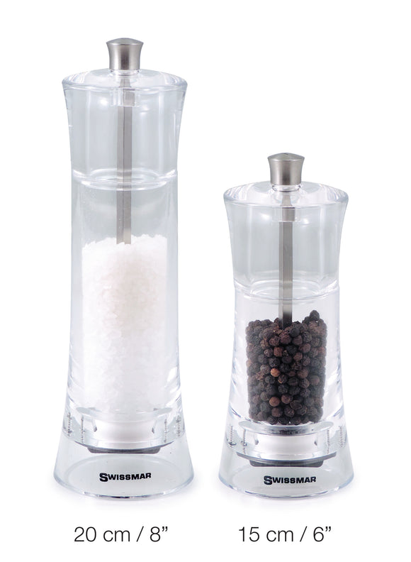 Salt and Pepper Mill | Clear Acrylic | Torre | Swissmar