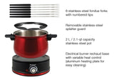 10-Piece Electric Fondue Set | Red Arolla | Swissmar