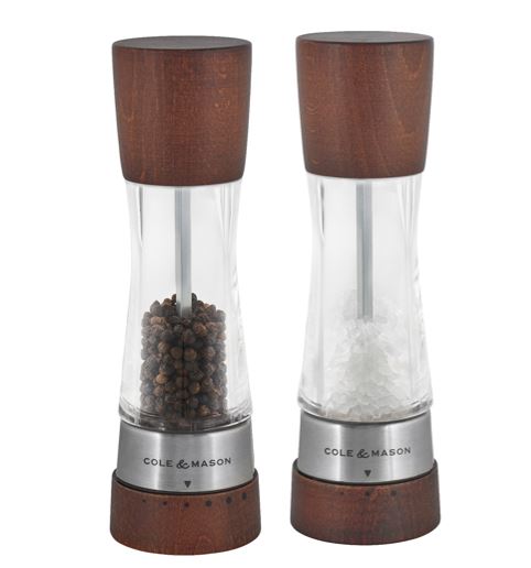 Salt and Pepper Mill | Acrylic and Wood | Forest Wood | Derwent | Cole & Mason