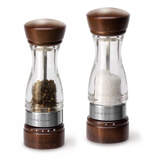 Salt and Pepper Mill | Acrylic, Wood and Stainless Steel | Keswick | Cole & Mason