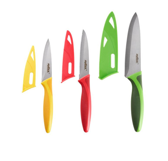 3-Piece Paring Knife Set | Green/Red/Yellow | Zyliss